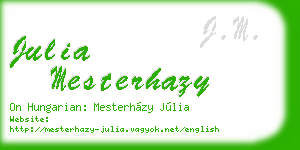 julia mesterhazy business card