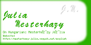 julia mesterhazy business card